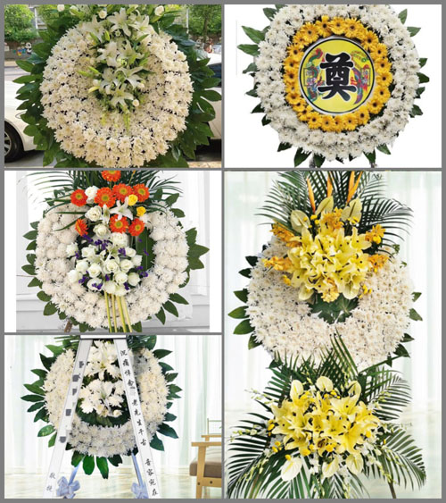 湖北孝感市安陆市洑水镇三陂村花圈速递